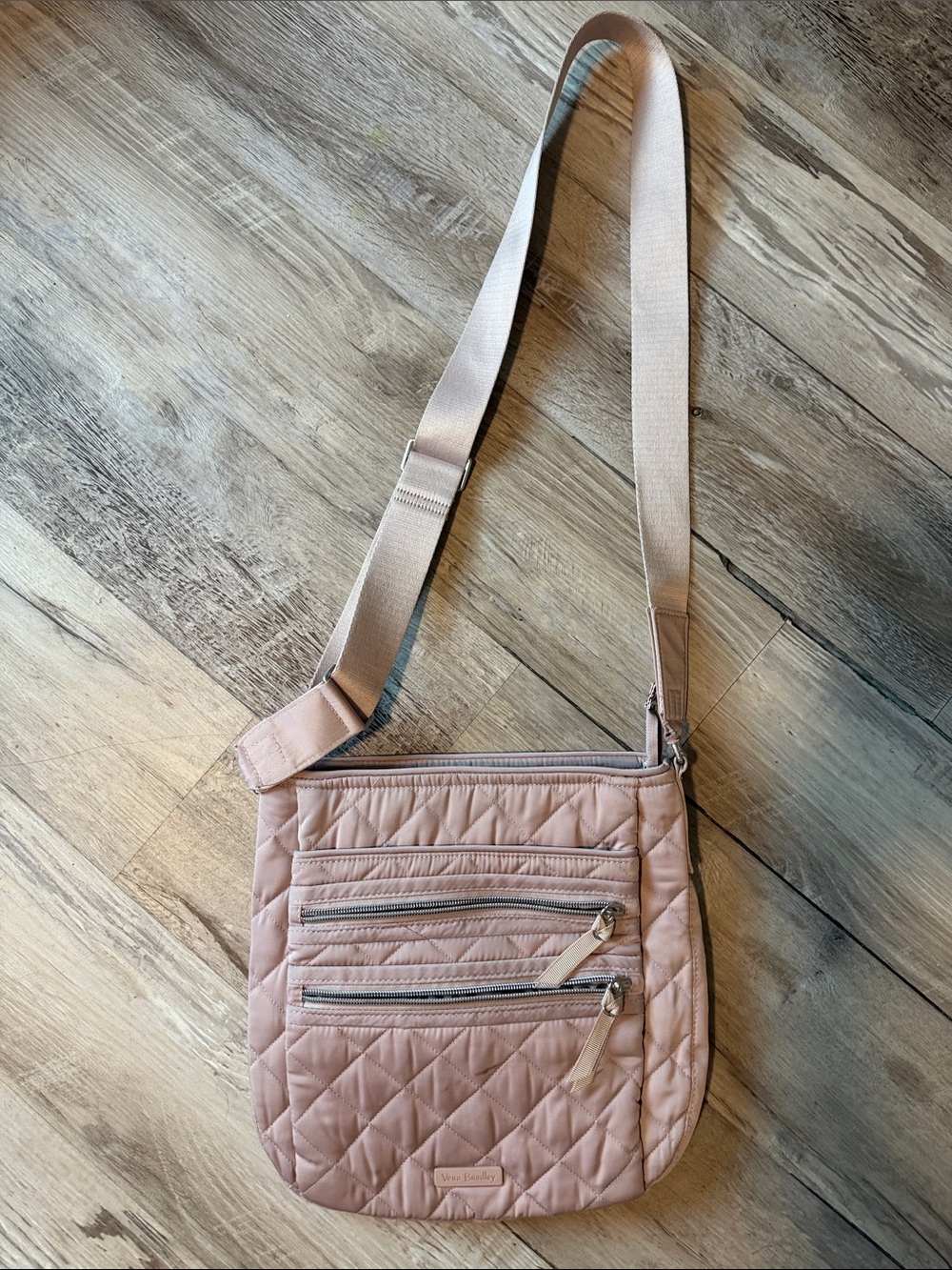 Vera Bradley Quilted Crossbody Bag in Blush Pink